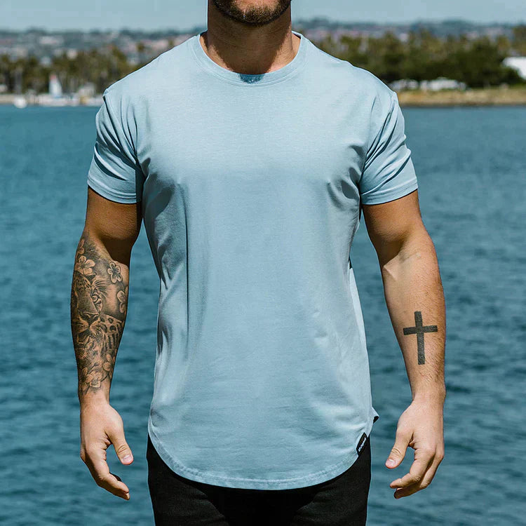 Slim Fit Sports Tee - Breathable Quick Dry Fabric