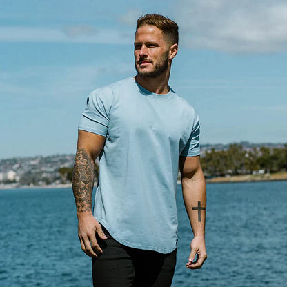 Slim Fit Sports Tee - Breathable Quick Dry Fabric