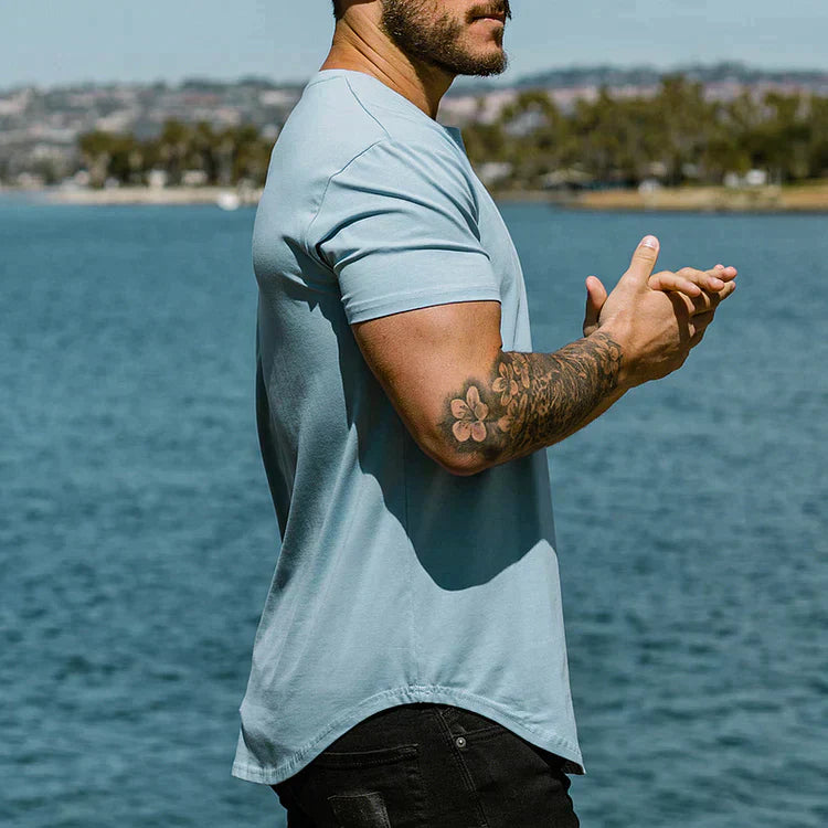 Slim Fit Sports Tee - Breathable Quick Dry Fabric
