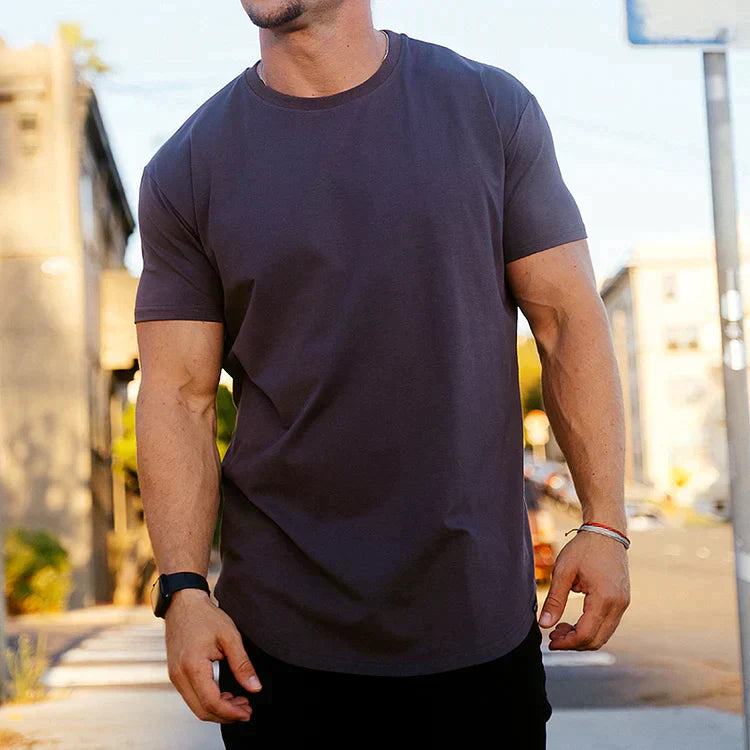 Slim Fit Sports Tee - Breathable Quick Dry Fabric