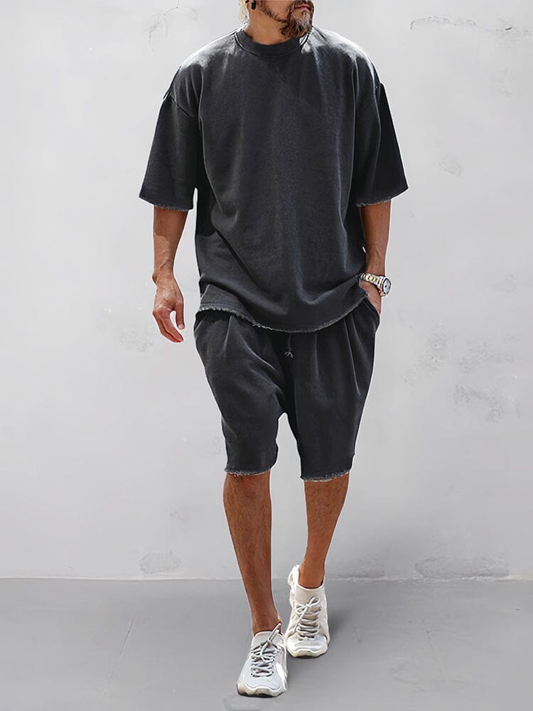 Men's Casual Sports Jersey Set Loose Fit