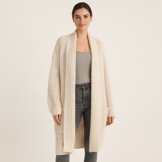 Pink | Soft Knitted Coat with Elegant Style - OutfitLondon