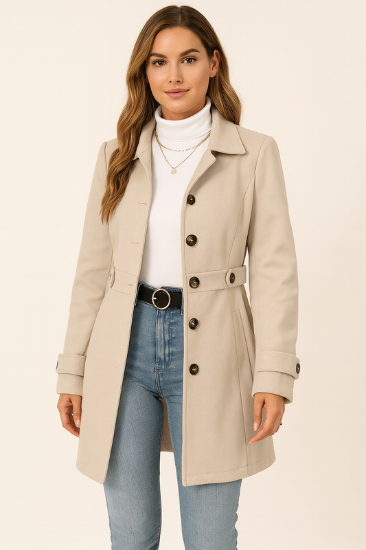 Elegant Ladies Winter Coat - OutfitLondon