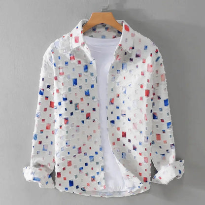 Men's Frayed Denim Shirt - OutfitLondon