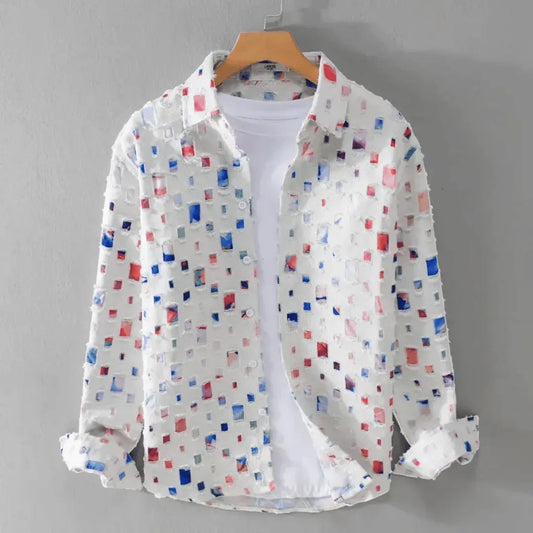 Men's Frayed Denim Shirt - OutfitLondon