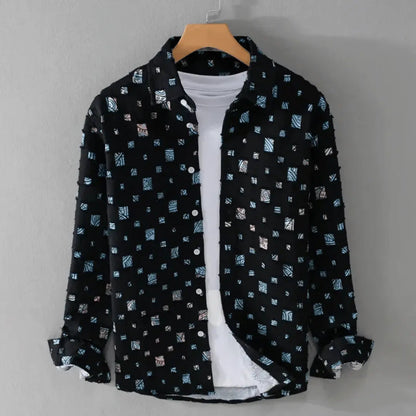 Men's Frayed Denim Shirt