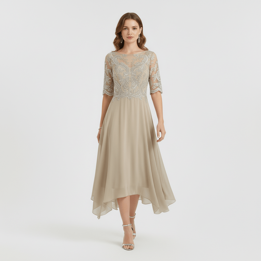 Beautiful Lace Formal Party Dress - OutfitLondon