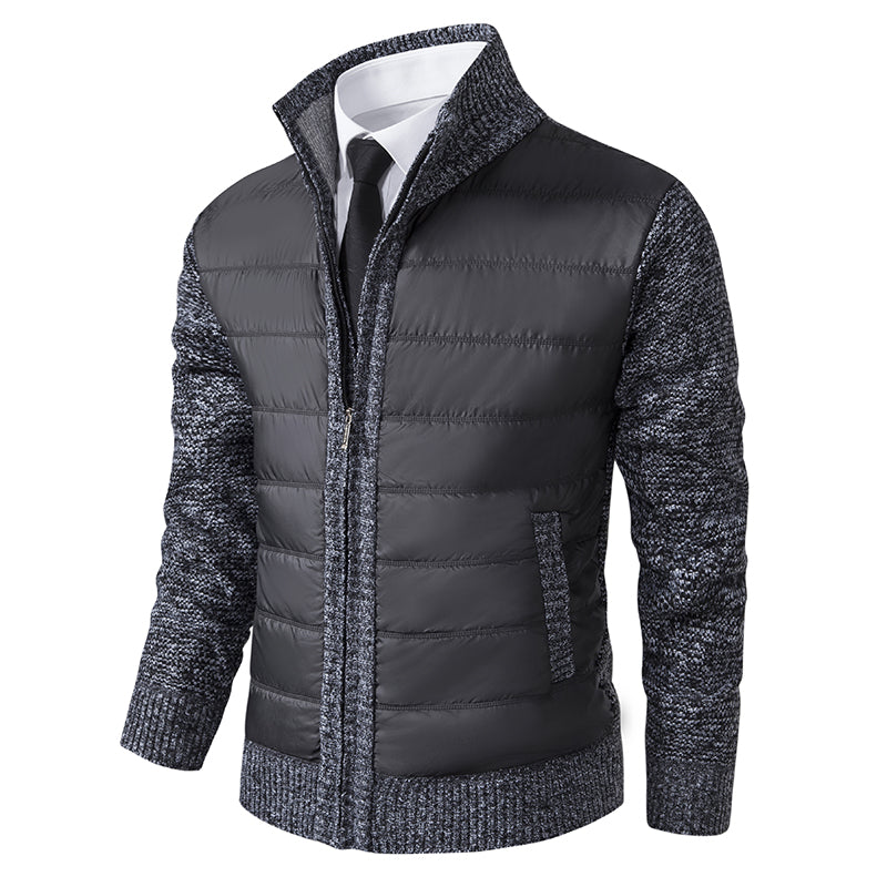 Warm Cable Knit Zip Up Cardigan Sweater