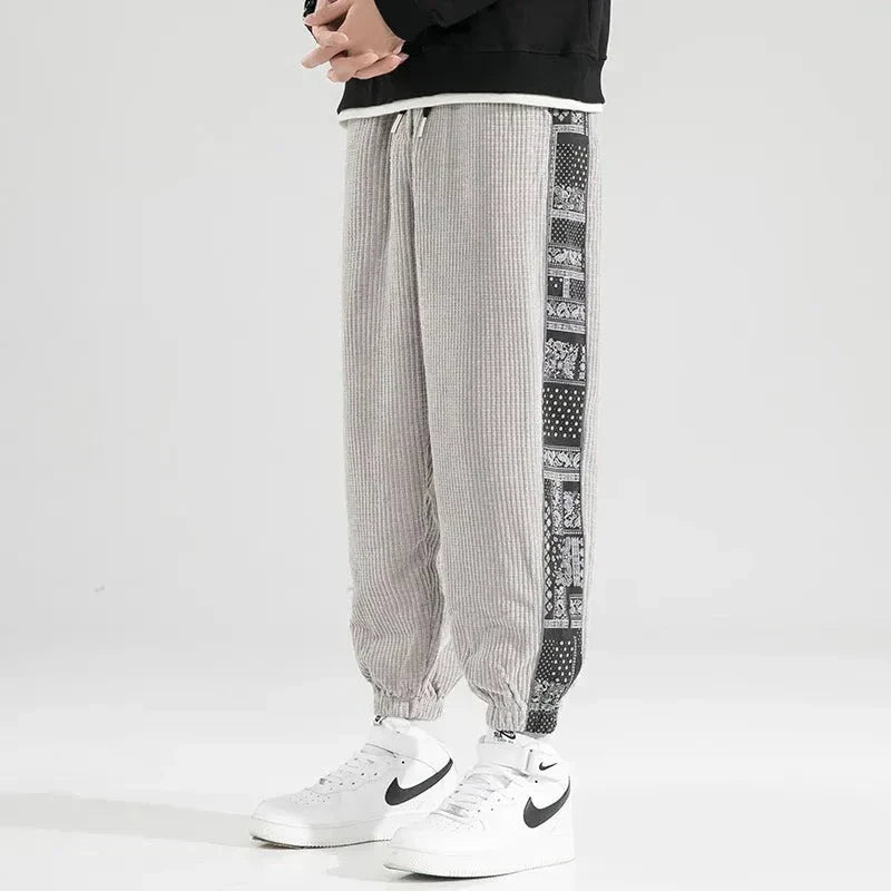 Comfortable Corduroy Jogger Pants Elastic Waistband