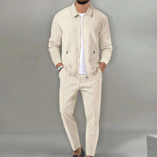 Men's Athletic 2-Piece Track Suit with Zip Jacket Pants - OutfitLondon