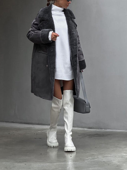 Warm Fleece Teddy Coat for Curvy Women