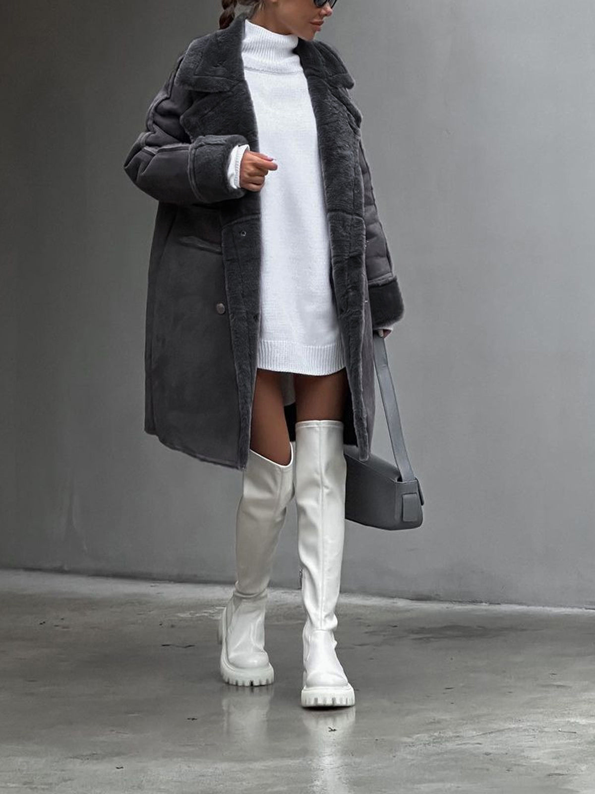 Luxurious Fake Fur Ladies Winter Jacket