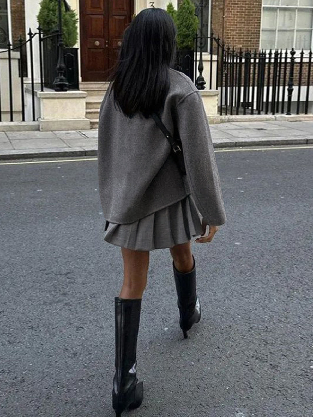 Classic Double Breasted Wool Trench Coat