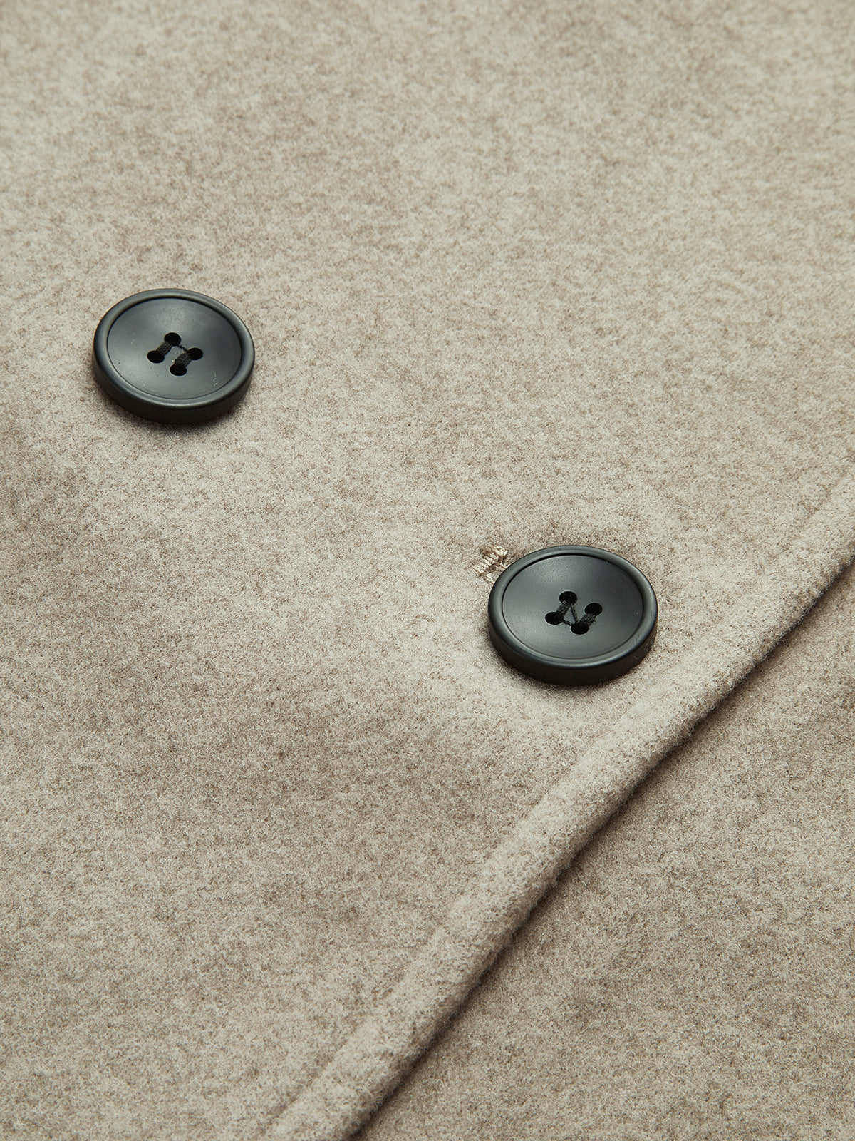 Classic Double Breasted Wool Trench Coat