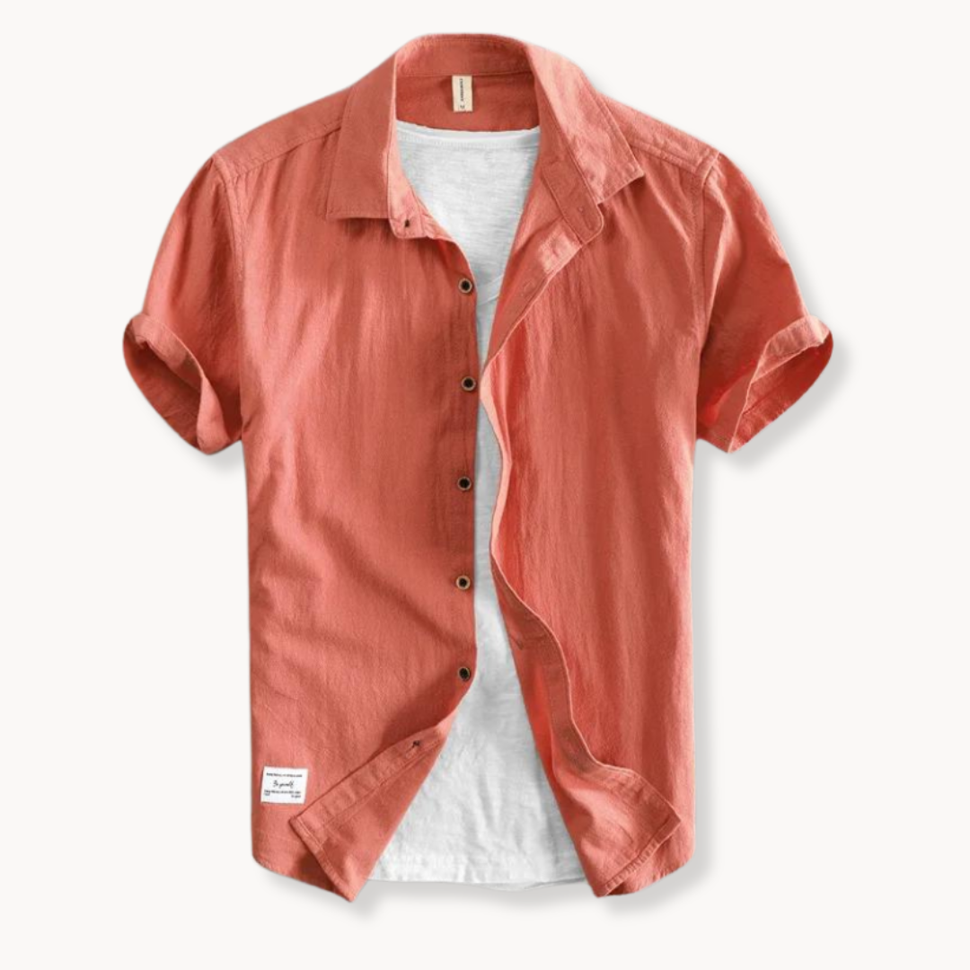 Men's Breathable Linen Short Sleeve Shirt