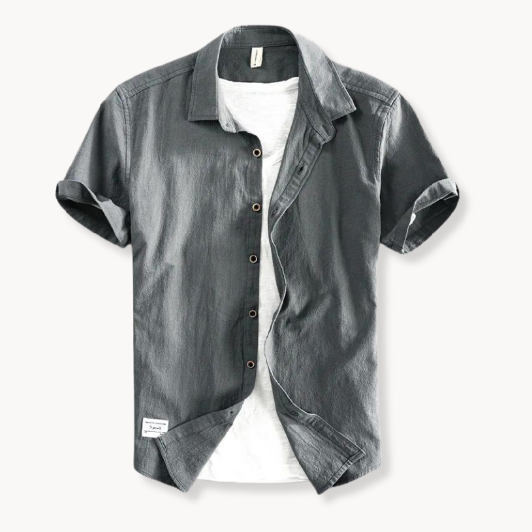 Men's Breathable Linen Short Sleeve Shirt