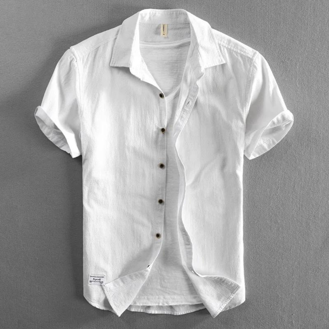 Men's Breathable Linen Short Sleeve Shirt