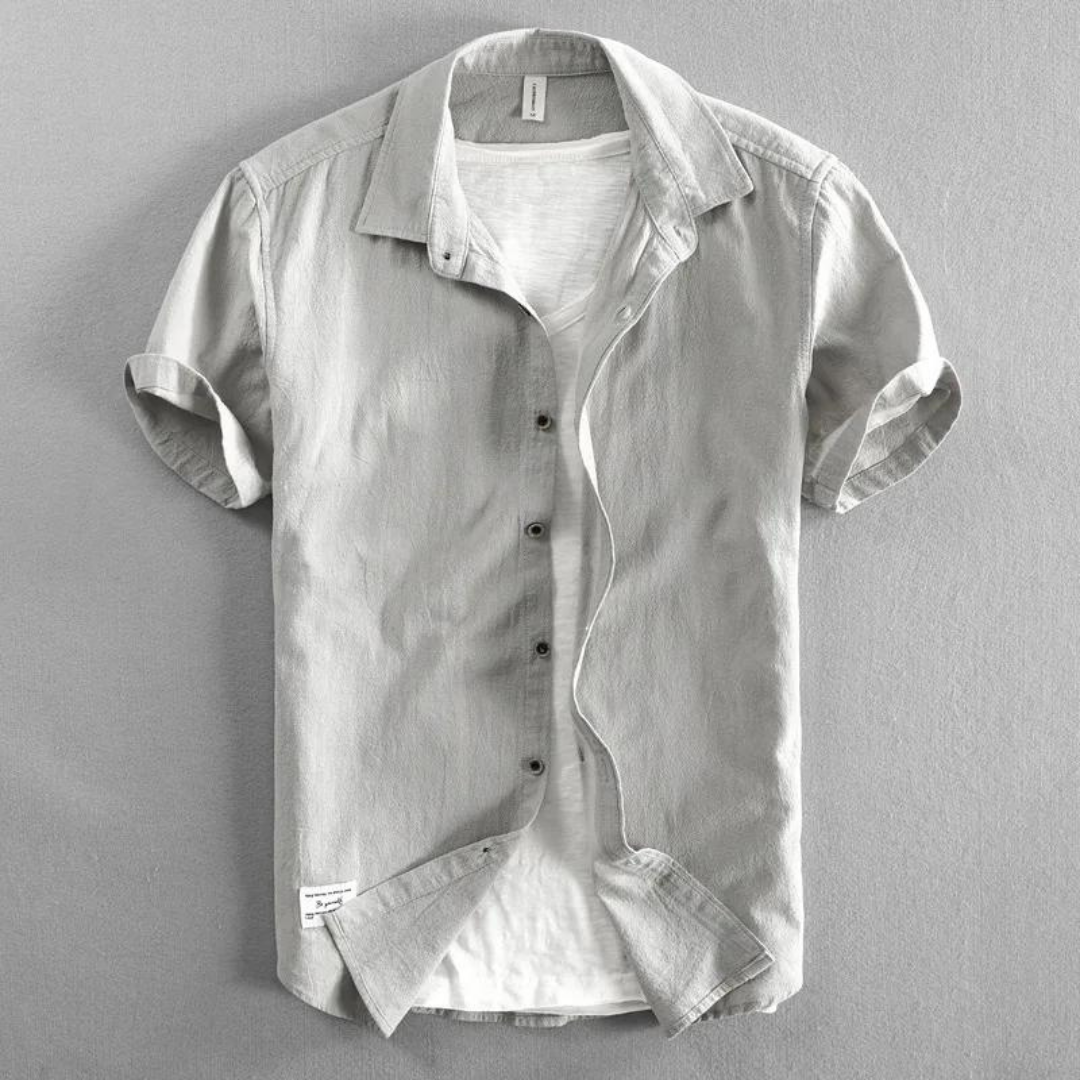 Men's Breathable Linen Short Sleeve Shirt