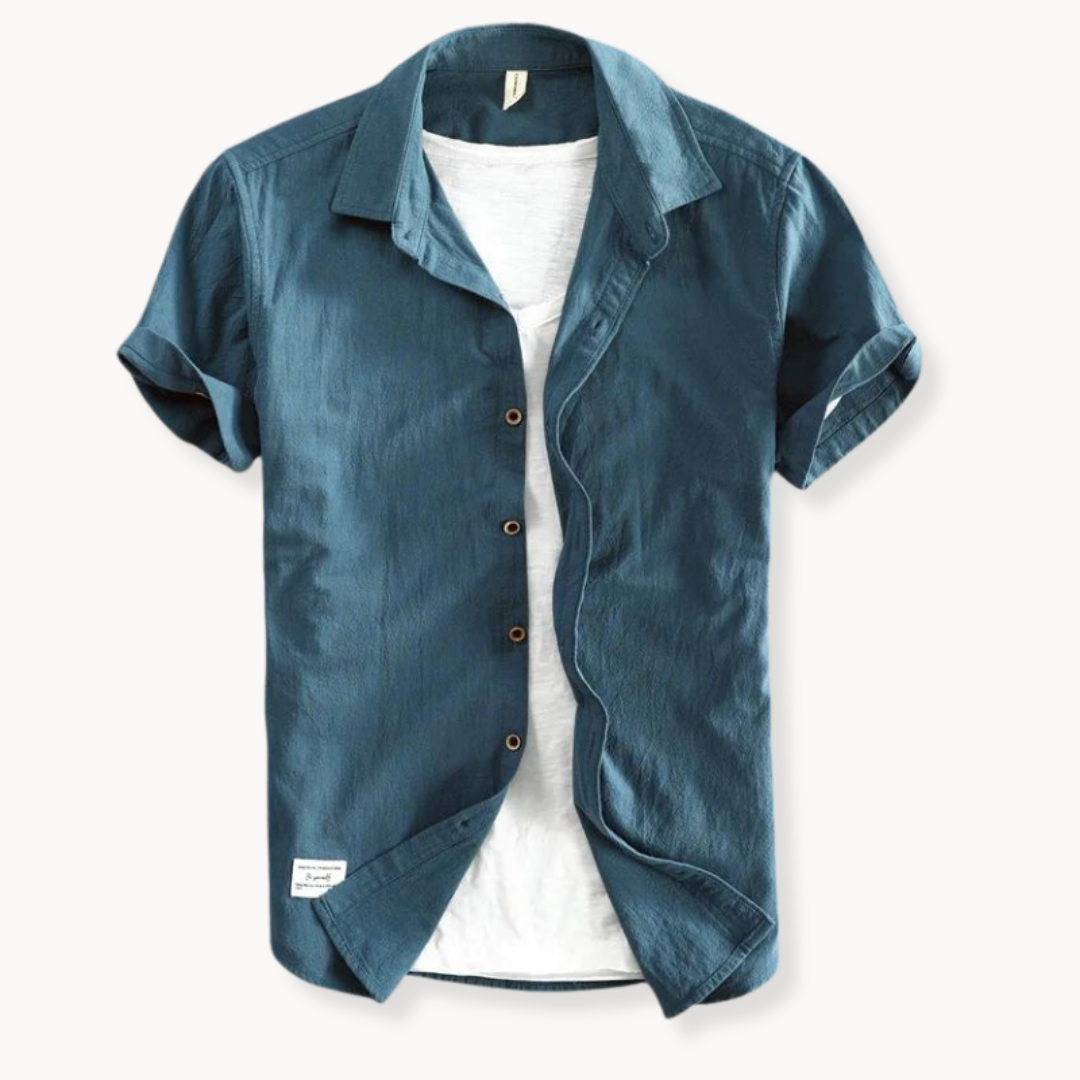 Men's Breathable Linen Short Sleeve Shirt