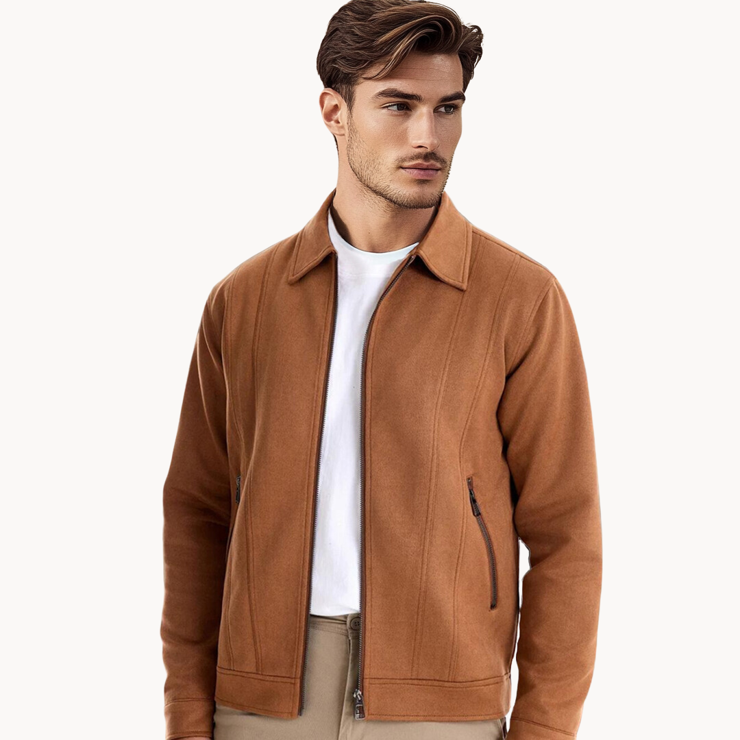 Luxurious Brown Leather Jacket - OutfitLondon