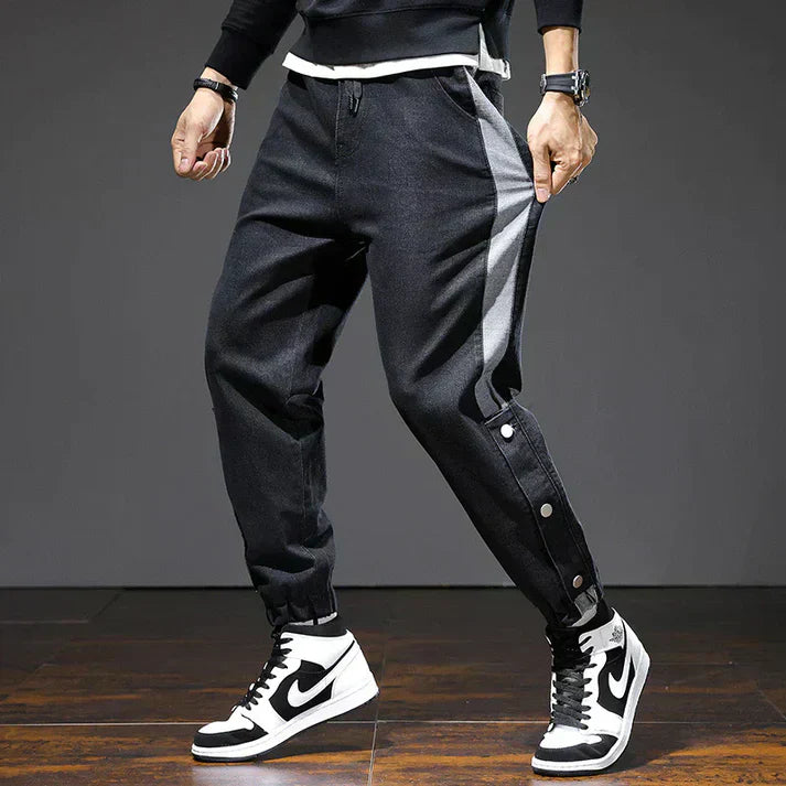 Men's Fashionable Dark Jeans Pants - OutfitLondon