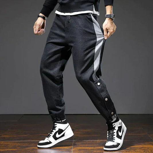 Men's Fashionable Dark Jeans Pants - OutfitLondon