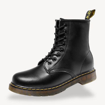 Tough Leather Military Boots - Waterproof Ankle Footwear