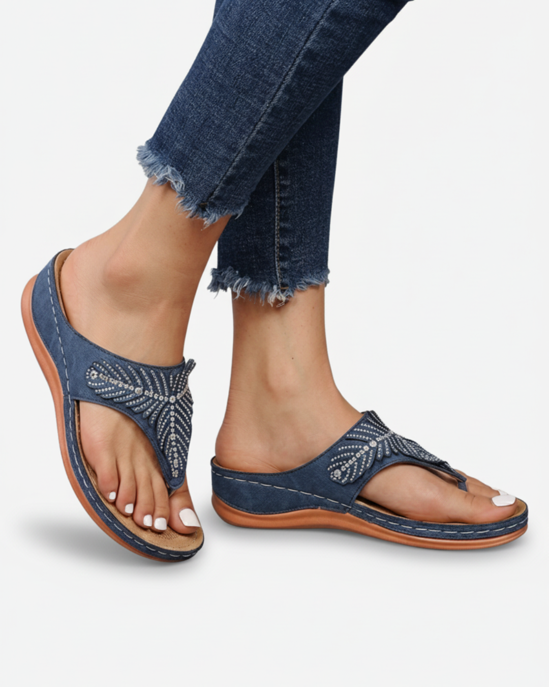 Sparkly Beaded Slide Sandals for Women