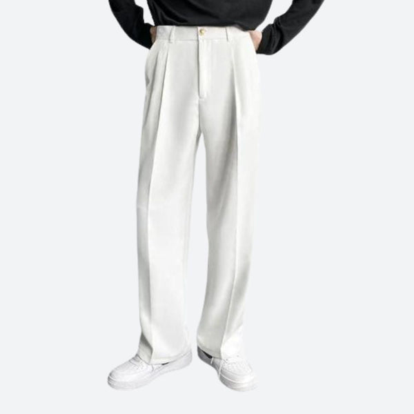 Loose Fit Mens Casual Wide Leg Pants - OutfitLondon