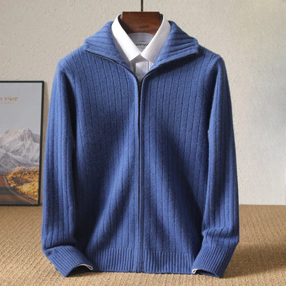 Premium Men's Cashmere Sweater - Classic Fit Cardigan