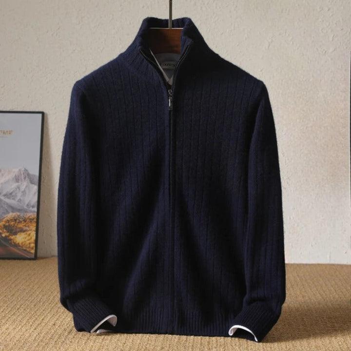 Premium Men's Cashmere Sweater - Classic Fit Cardigan