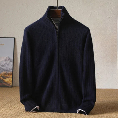 Premium Men's Cashmere Sweater - Classic Fit Cardigan