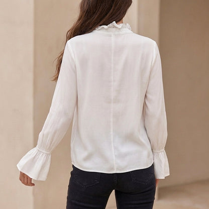 Casual Fit Blouse with Ruffle Details