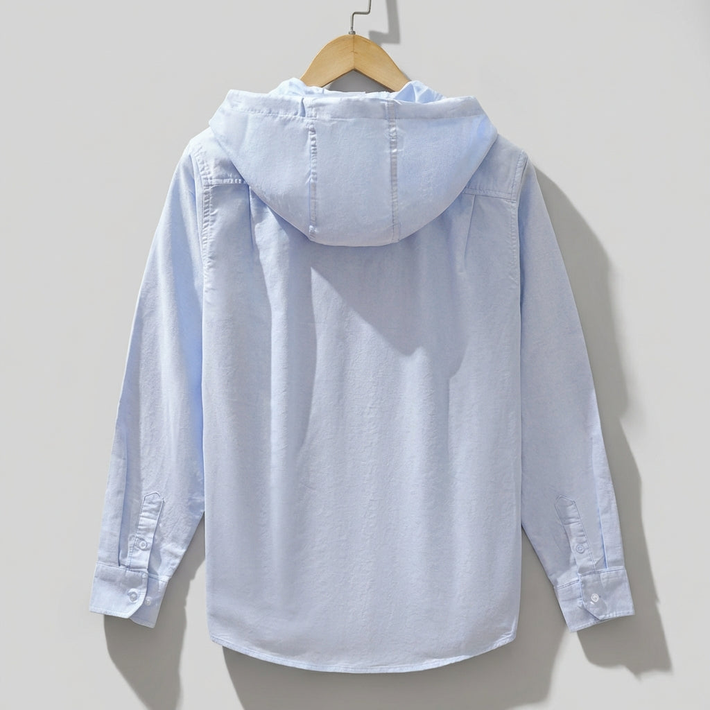 Casual Loose Fit Hoodie Zip Up Shirt