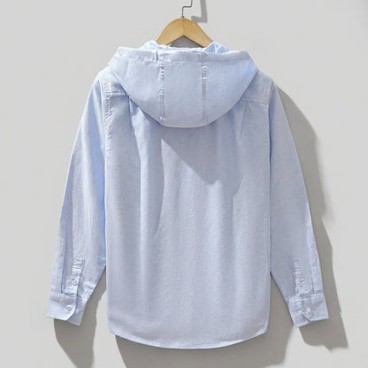 Casual Loose Fit Hoodie Zip Up Shirt