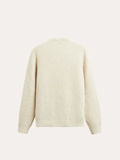 Classic Fit Ribbed Knit Mens Sweater