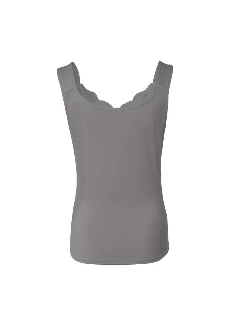 Chic Lace Trim Sleeveless Women's Top