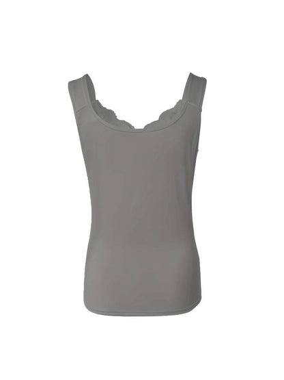 Chic Lace Trim Sleeveless Women's Top