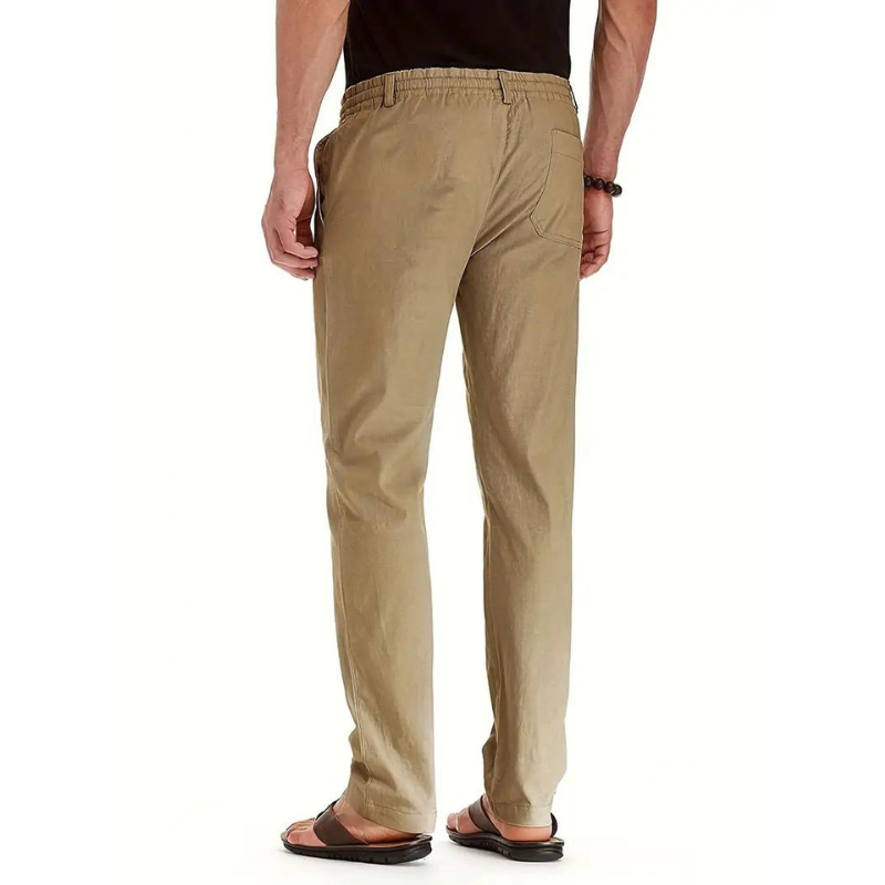 Relaxed Fit Mens Summer Pants with Elastic Waist