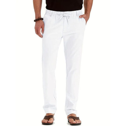 Relaxed Fit Mens Summer Pants with Elastic Waist