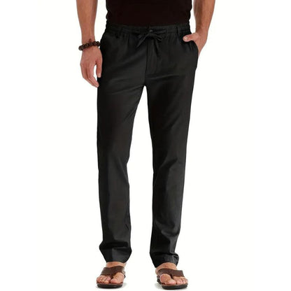 Relaxed Fit Mens Summer Pants with Elastic Waist
