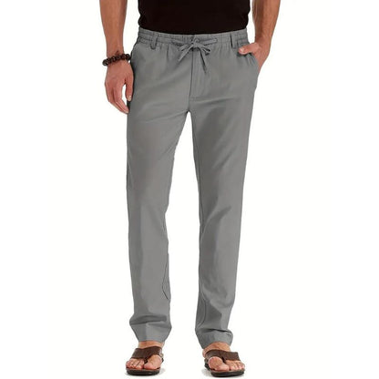 Relaxed Fit Mens Summer Pants with Elastic Waist