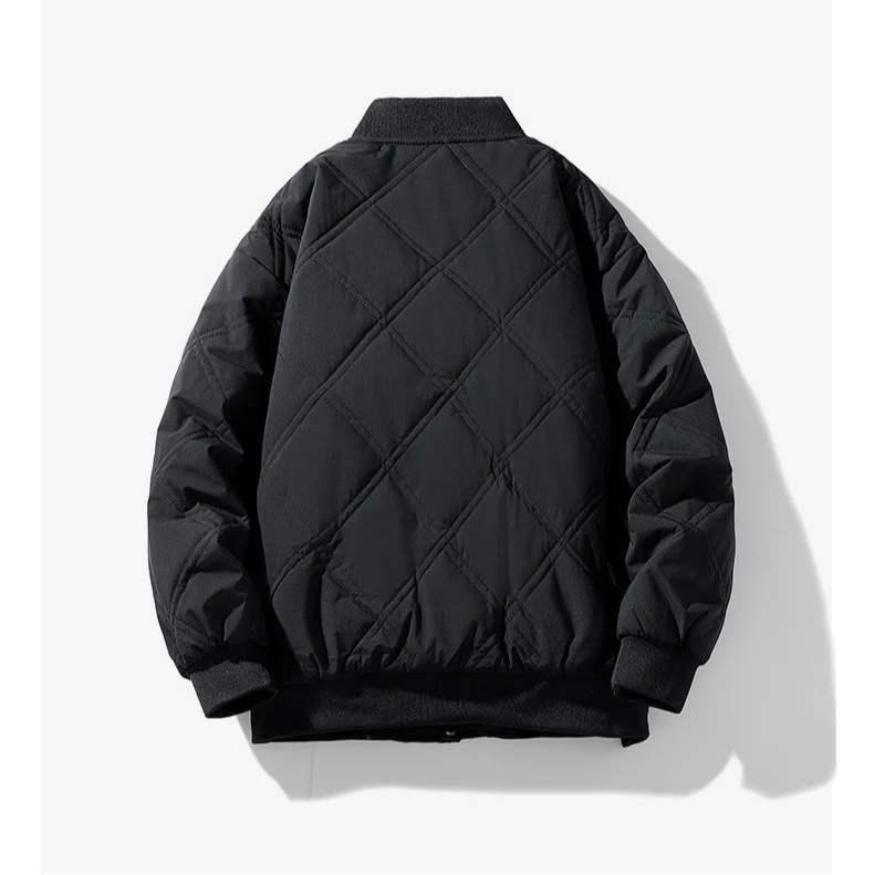 Warm Faux Fur Lined Quilted Bomber Coat