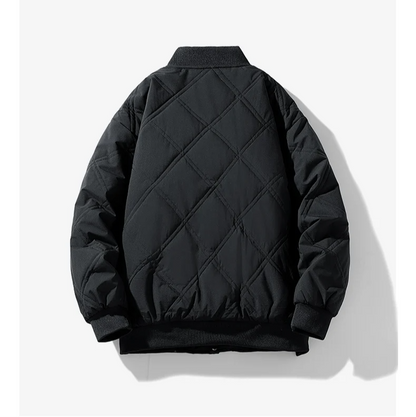 Warm Faux Fur Lined Quilted Bomber Coat