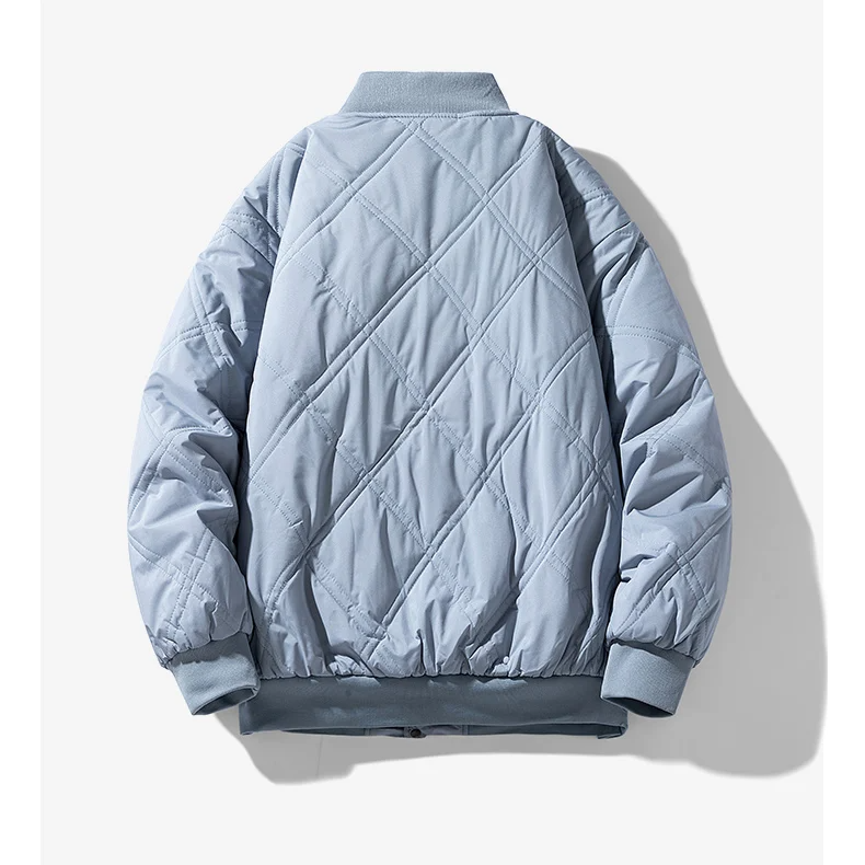 Warm Faux Fur Lined Quilted Bomber Coat