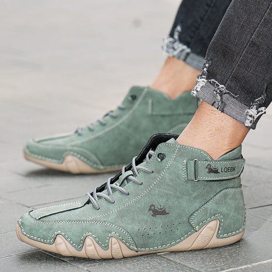 Comfortable Leather Moccasin Shoes - OutfitLondon