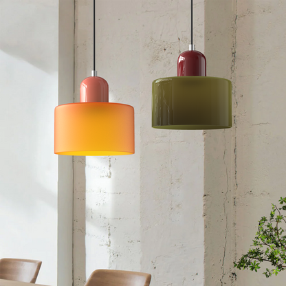 Sleek Glass Hanging LED Pendant Light Fixture