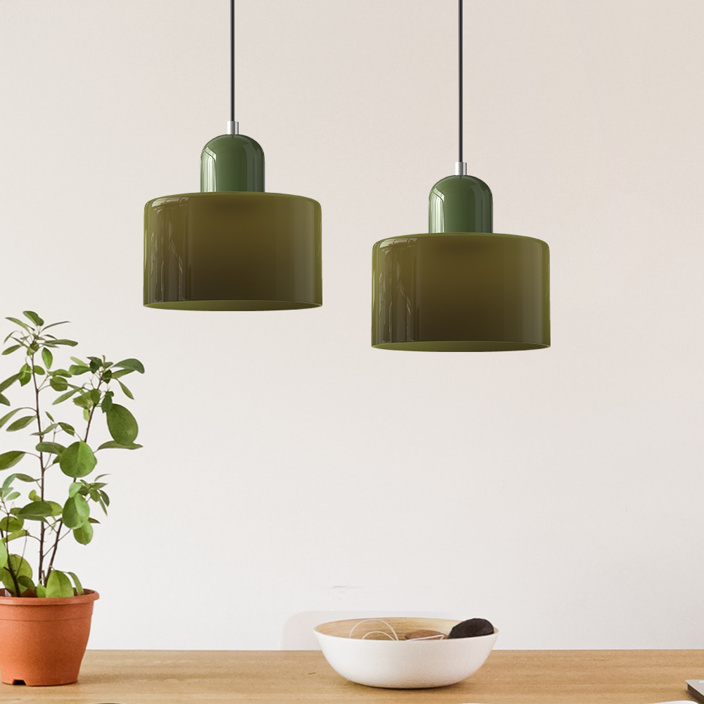 Sleek Glass Hanging LED Pendant Light Fixture