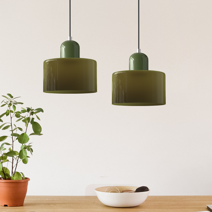 Sleek Glass Hanging LED Pendant Light Fixture