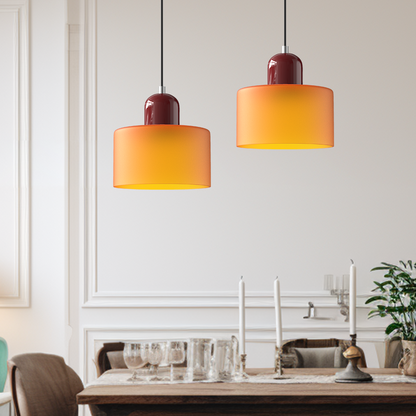 Sleek Glass Hanging LED Pendant Light Fixture